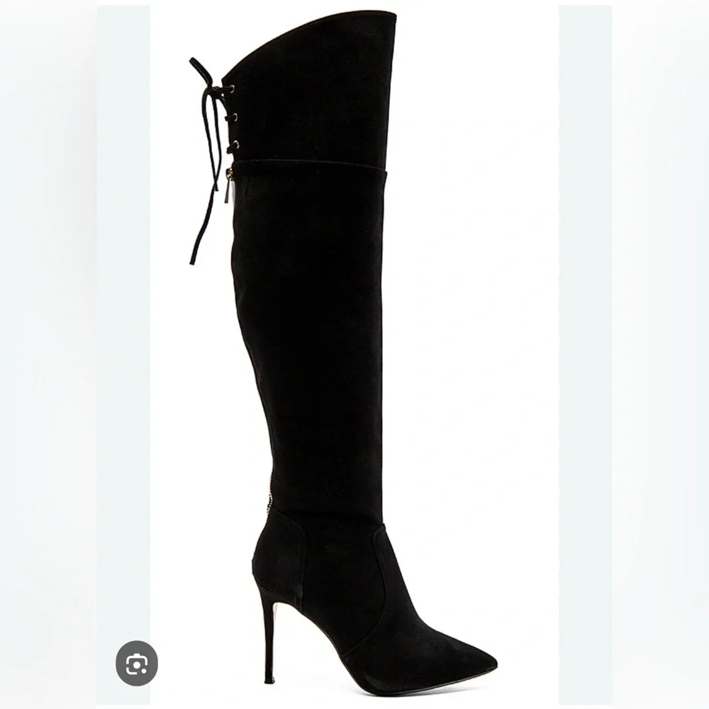 Raye Tatum boots over the knee Revolve thigh high suede black size‎ 9.5